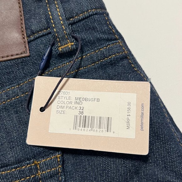 Peter Millar Jeans *NWT Pilot Mill Classic Fit Medium Wash Men's size 38x32 - Picture 8 of 9